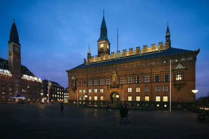 Copenhagen City Hall (Rådhuset) - iconic landmark building in central Copenhagen near Tivoli Gardens and course venue